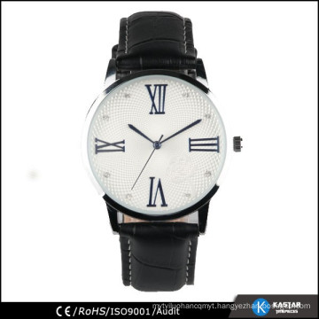 business mens geneva quartz watches leather black